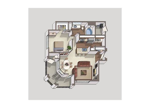 Floor Plan  One Bedroom