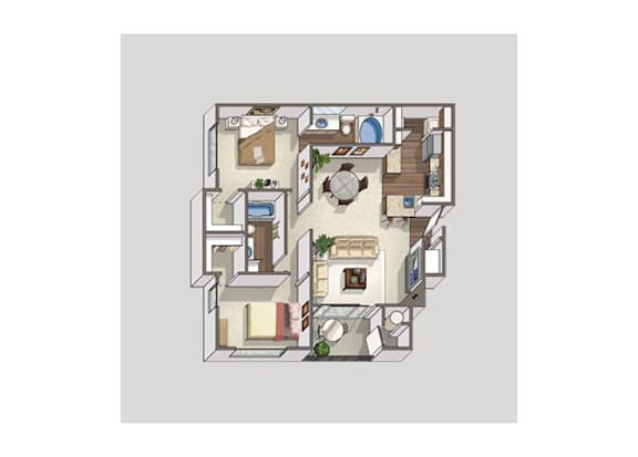 Floor Plan  Two Bedroom