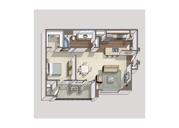 Floor Plan  One Bedroom