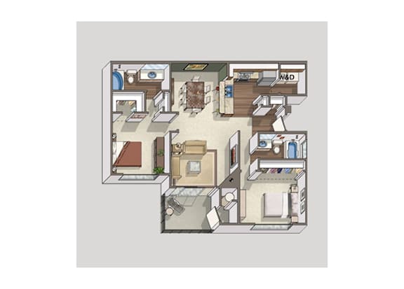 Floor Plan  One Bedroom