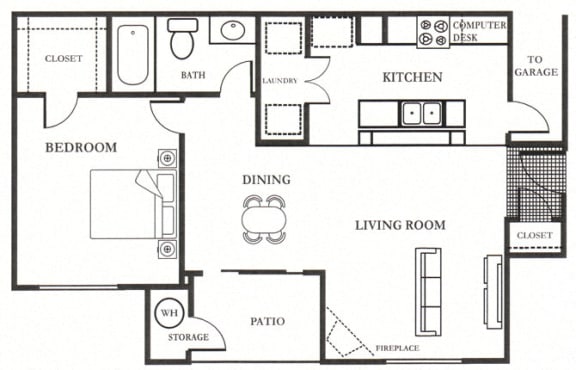 B- Francisco 809 SF Floor Plan, at Casoleil, CA, 92154