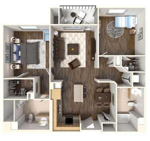 2 bed 2 bath D at Sola at Pacific Highlands Ranch Apartments, San Diego, 92130
