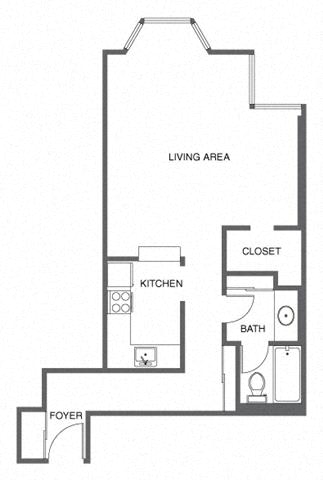 a floor plan of a house with a kitchen and a bathroom