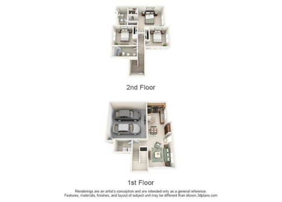 Burgundy Floor Plan  at Montiavo, Santa Maria, 93455