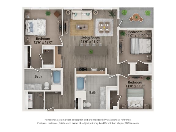 Three Bedroom