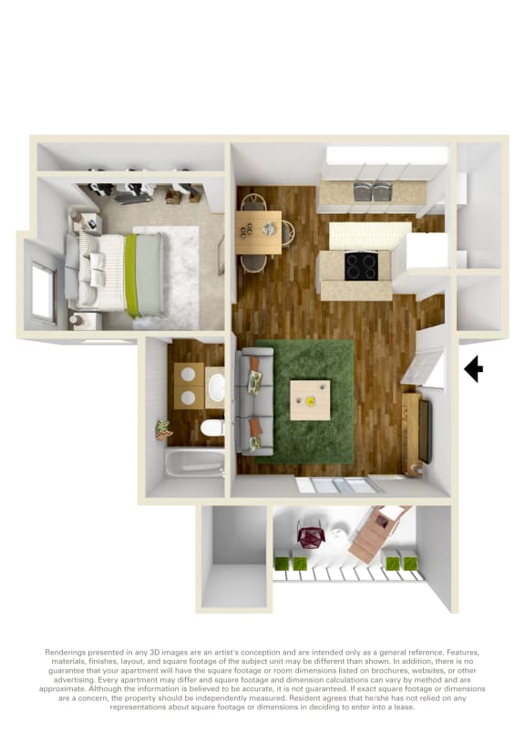 Canyon Creek 1 bed 1 bath