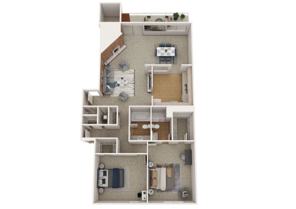 Sheridan Classic 2 Bedroom Floor Plan