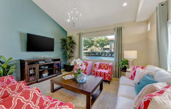 Clubhouse with game room  at Adagio, La Mesa, CA