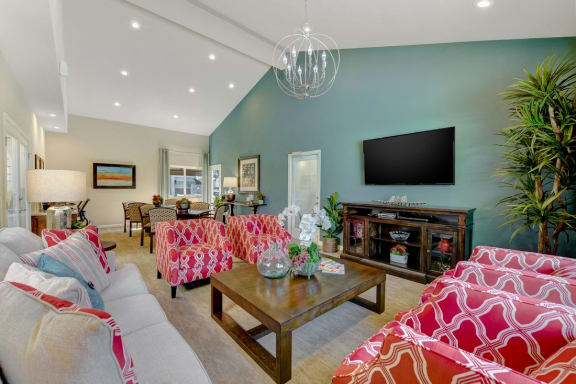 Clubhouse with tv and couch  at Adagio, La Mesa