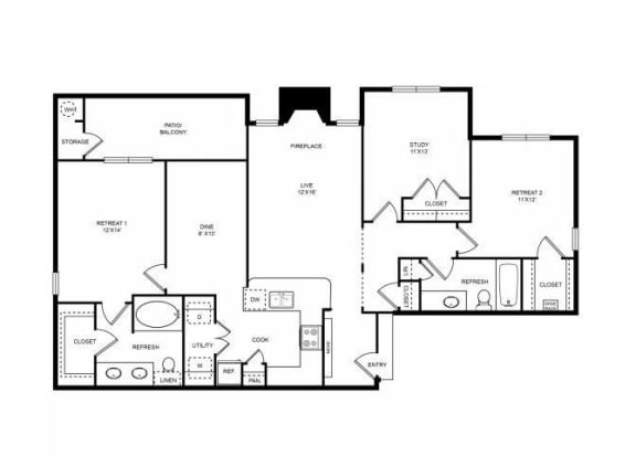 Floor Plans of Canyons at Saddle Rock in Aurora, CO