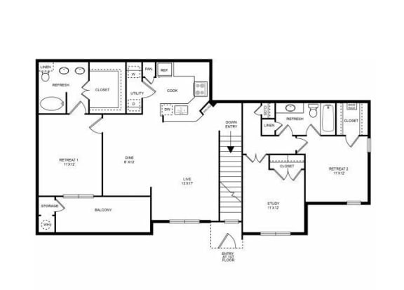 the Seven Falls floor plan.