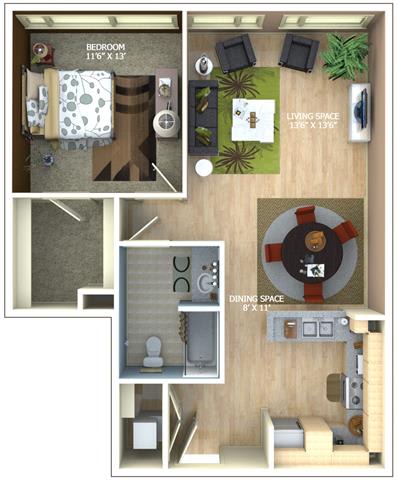 E10 Floor Plan E10 Floor Plan at 1600 Glenarm Place, Denver, 80202