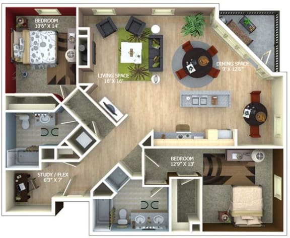 E8 Floor Plan E8 Floor Plan at 1600 Glenarm Place, Colorado, 80202
