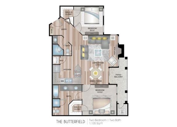 Butterfield Floor Plan Butterfield Floor Plan at Briargate on Main, Colorado, 80134