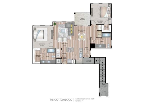 Cottonwood Floor Plan Cottonwood Floor Plan at Briargate on Main, Parker, CO