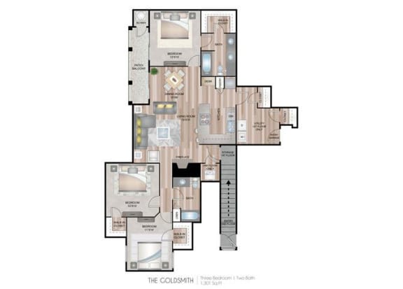 Goldsmith Floor Plan Goldsmith Floor Plan at Briargate on Main, Parker, Colorado