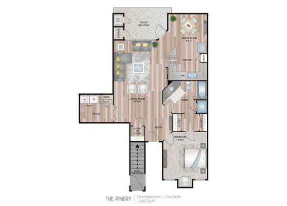 Pinery Floor Plan Pinery Floor Plan at Briargate on Main, Parker