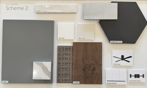 a variety of materials are shown on a table including wood and paper