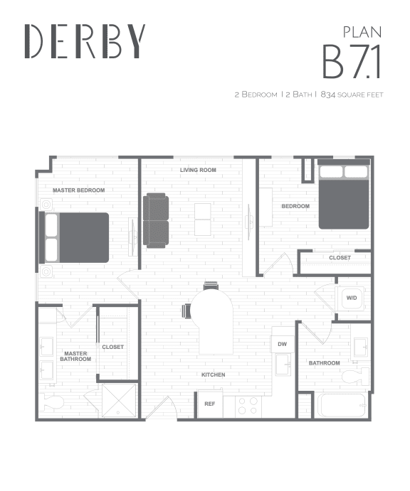 B7.1 2 bedroom floorplan