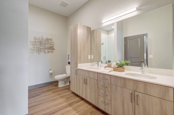 Large dual sink vanity at Novus, Lone Tree