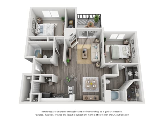 The Birch floor plan at Eagle Glen Apartments, Murrieta