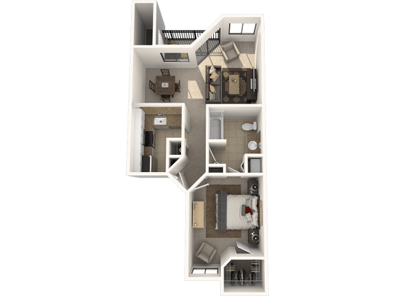a floor plan of a house with a tree drawn on the side of the house