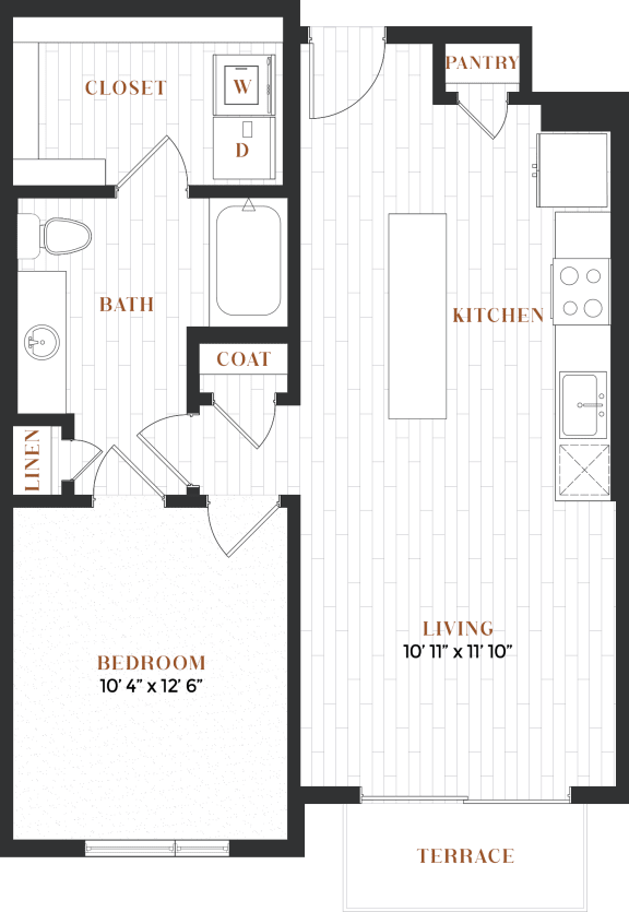 a floor plan of a bedroom apartment