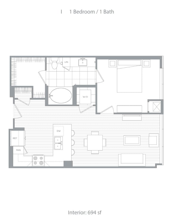 I 1 bedroom 1 bath at Stanza Little Italy, California, 92101