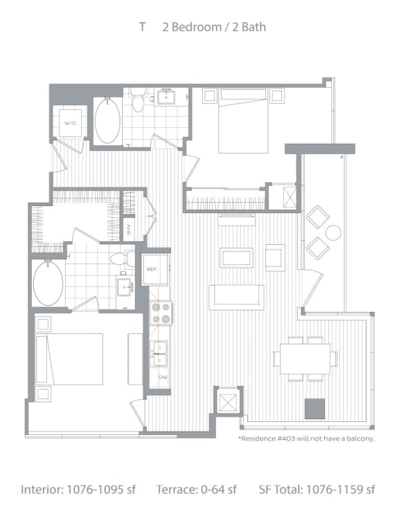 T 2 bedroom 2 bath at Stanza Little Italy, San Diego, California