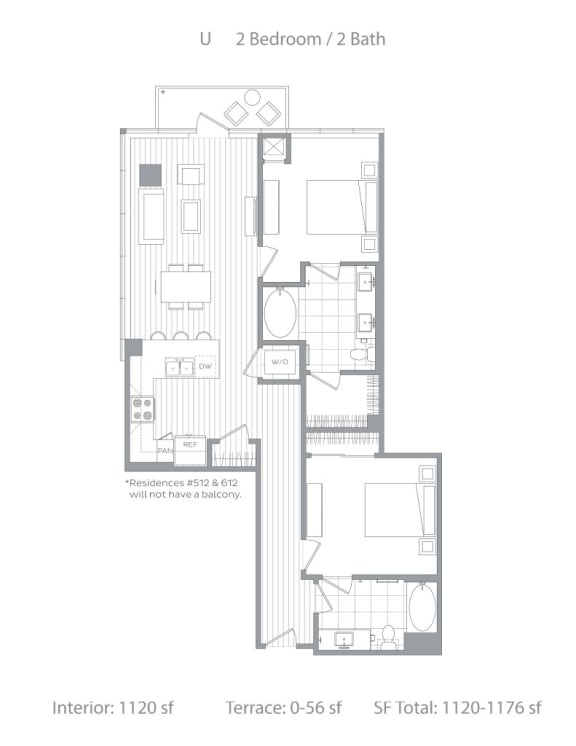 U 2 bedroom 2 bath at Stanza Little Italy, San Diego