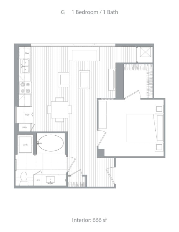 G 1 bedroom 1 bath at Stanza Little Italy, California, 92101