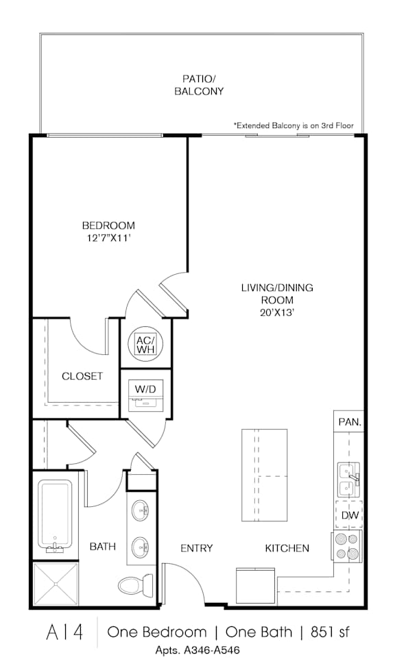 Floor Plan  A14 Floorplan at Grey House, Houston, TX