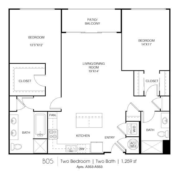 Floor Plan  B5 Floorplan at Grey House, Houston, Texas