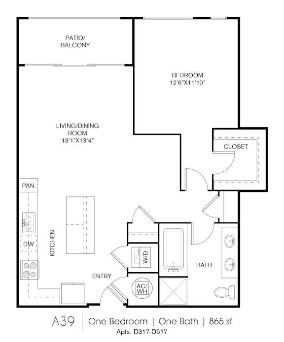 A39 Floorplan at Grey House, Houston, Texas