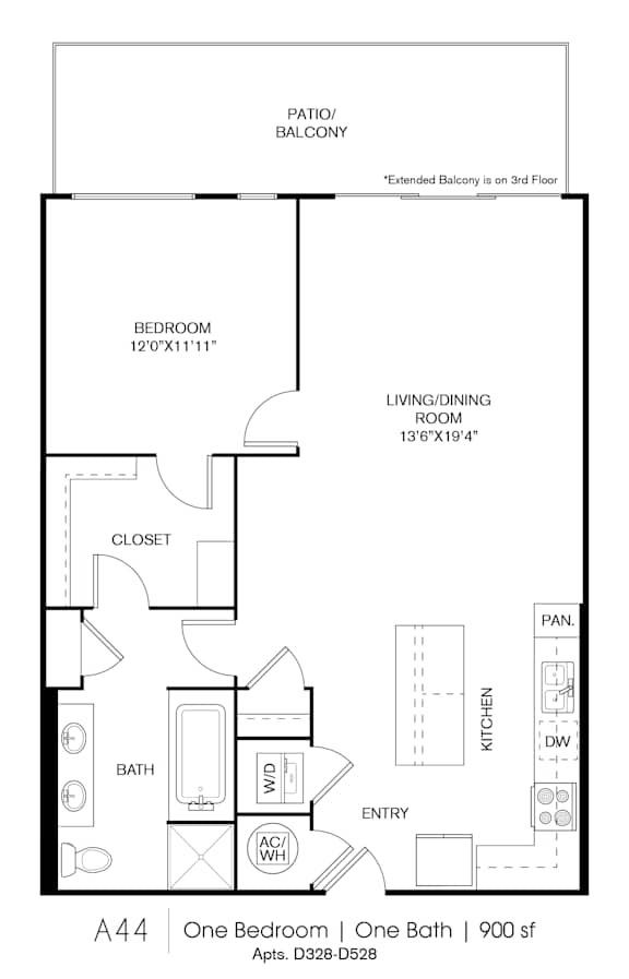 A44 Floorplan at Grey House, Houston
