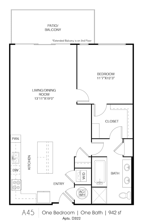 Floor Plan  A45 Floorplan at Grey House, Houston, 77027