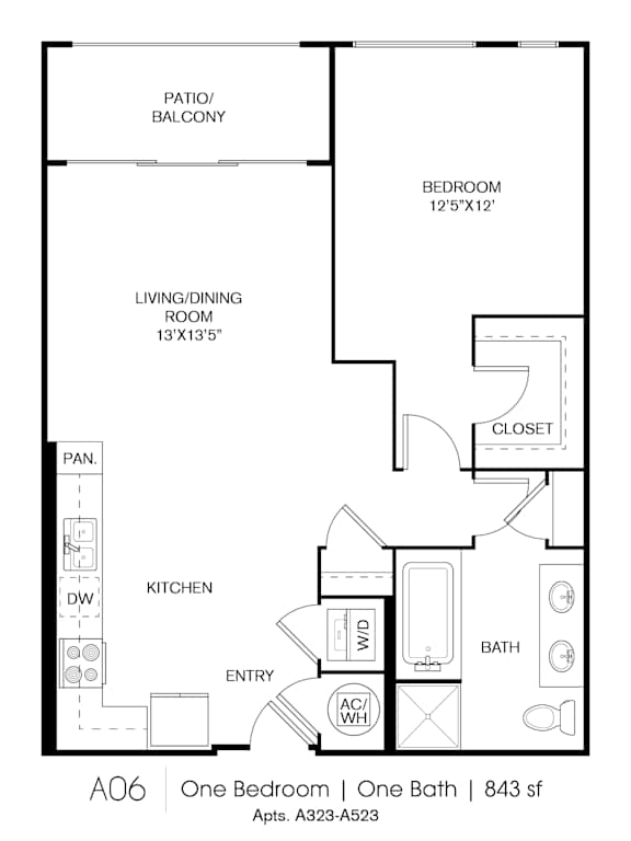 Floor Plan  A06 Floorplan at Grey House, Houston, TX, 77027