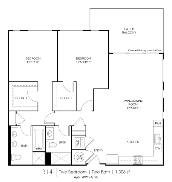 B14 Floorplan at Grey House, Houston, TX