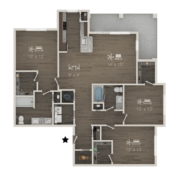 the floor plan apartments
