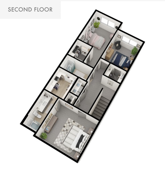 a bedroom floor plan of a 2100 sq ft house