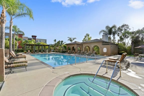 swimming pool at The Missions at Rio Vista, San Diego, California