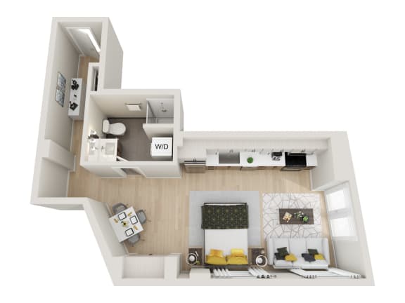 Floor Plan  Studio G MFTE Floor Plan at Ion Town Center, Shoreline, WA