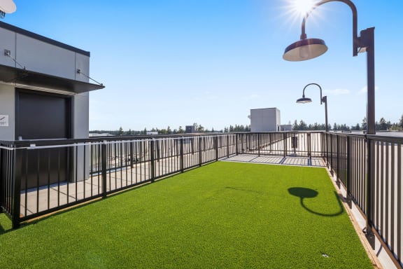 a green roof on top of a building at Ion Town Center, Washington