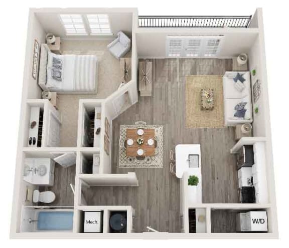 1 bedroom floor plan