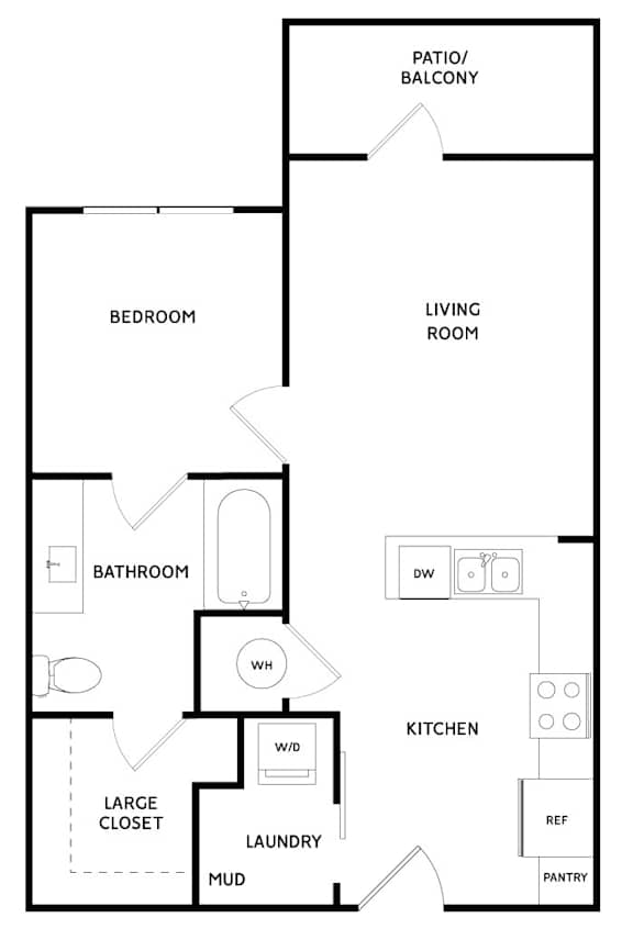 A floor plan of a home with a laundry room and a mud room.