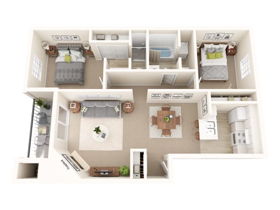 2 bedroom Apartment floorplan