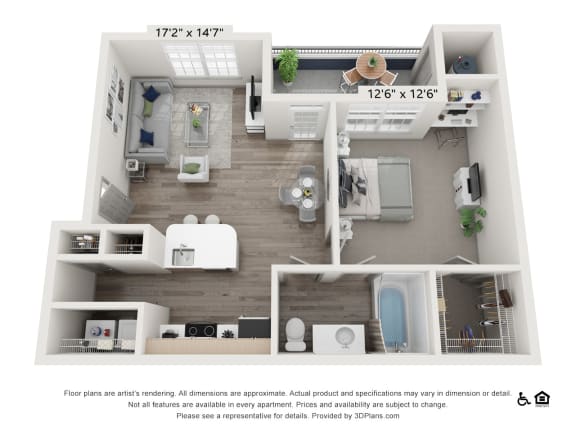 Floor Plan  One Bedroom One Bathroom