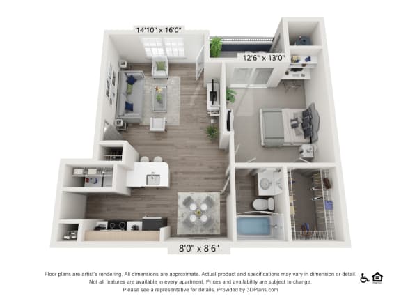 One Bedroom One Bathroom