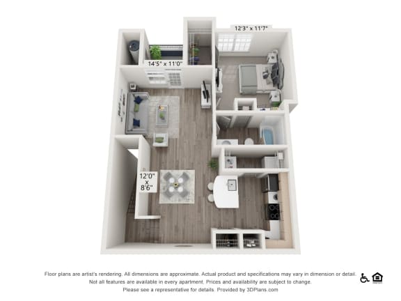 One Bedroom One Bathroom