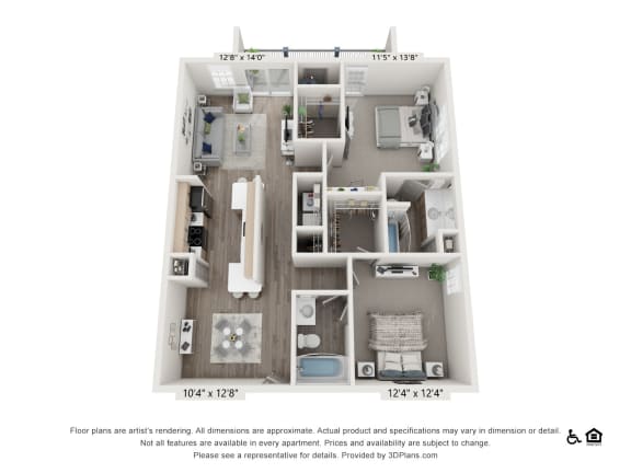 Two Bedroom Two Bathroom